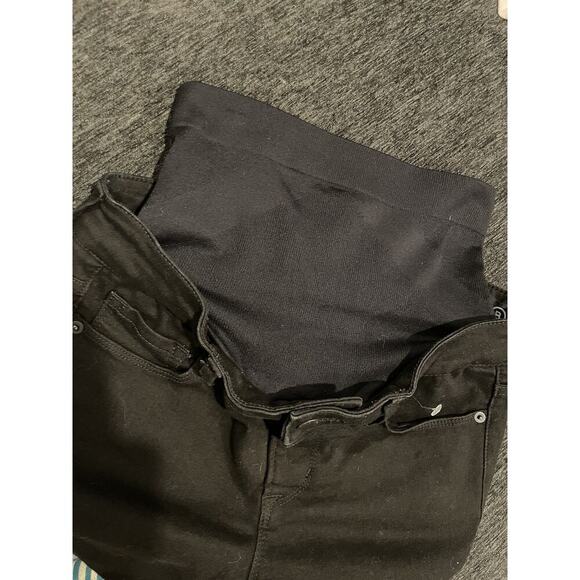 BLANQI Maternity Postpartum Belly Support Skinny Jeans Size 4 Black Distressed - Picture 5 of 10
